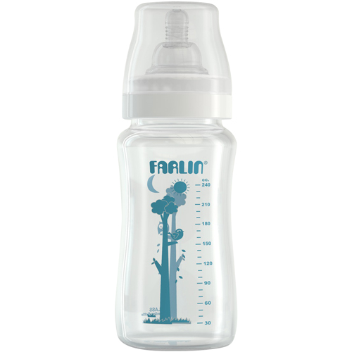 華林貝比寬口徑玻璃奶瓶240ml