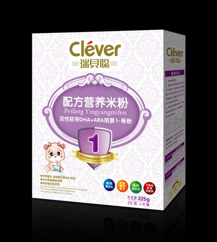 瑞貝聰活性胚芽DHA+ARA胡蘿卜骨粉營養(yǎng)米粉1段盒裝