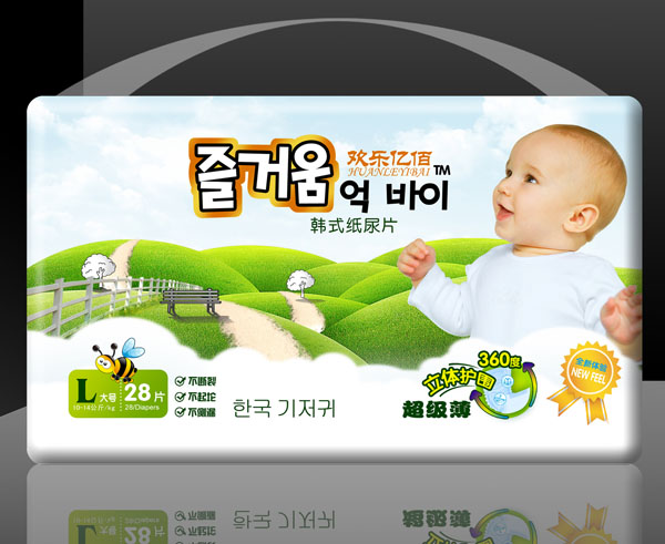 歡樂億佰韓式紙尿片(L大號(hào)28片)