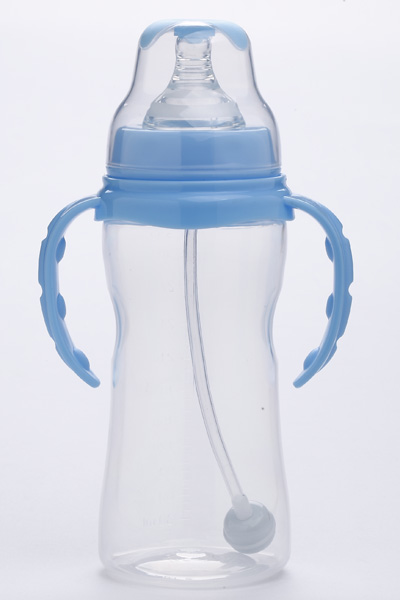 施貝樂藍色標(biāo)口雙柄全自動奶瓶