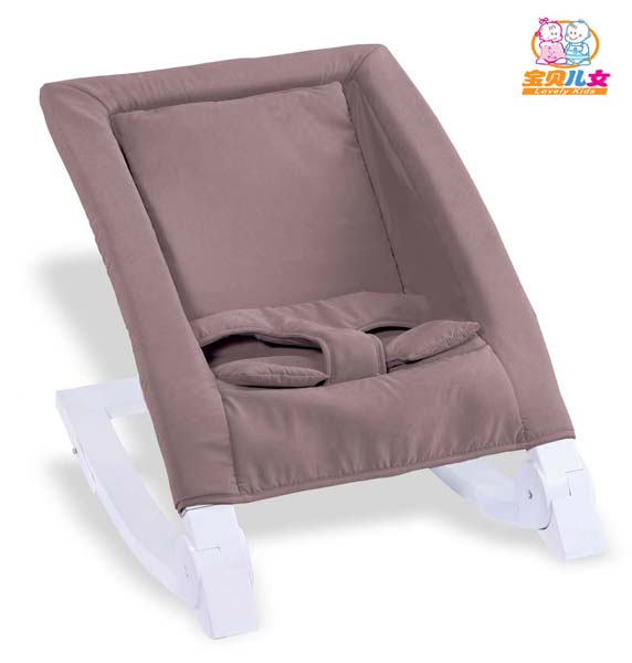 寶貝兒女咖啡色寶寶搖椅-新款設(shè)計