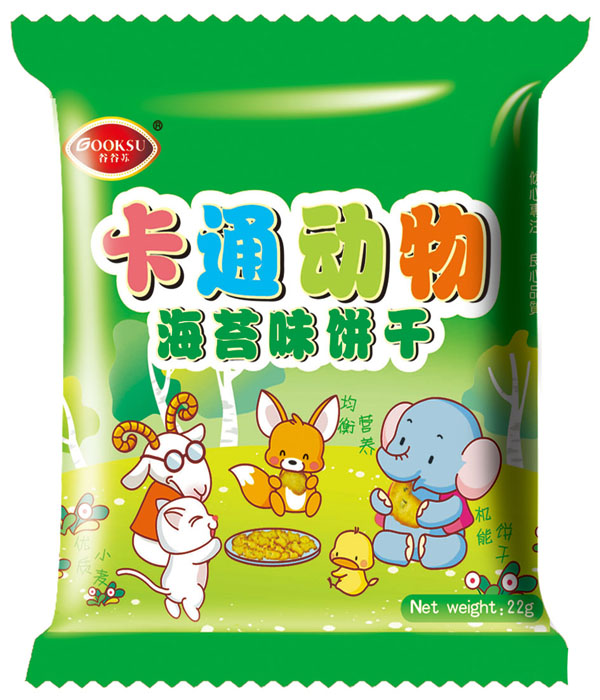 谷谷蘇卡通動(dòng)物海苔味餅干22g