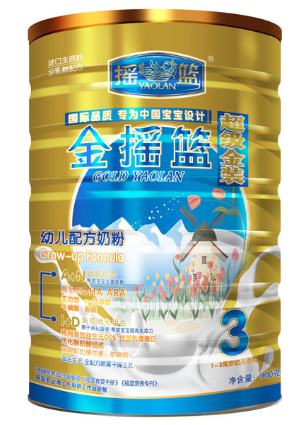 金搖籃超級金裝youe配方奶粉3段罐裝