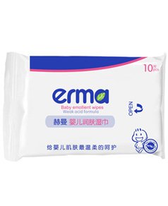 赫曼嬰兒潤膚濕巾10片