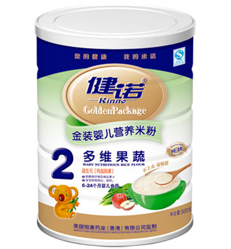 健諾多維果蔬yinge營養(yǎng)米粉2段聽裝