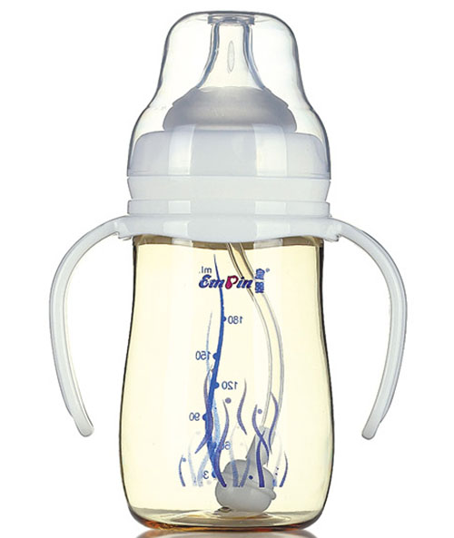 皇嬰PPSU寬口圓弧自動奶瓶210ml白色