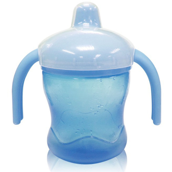 媽媽易yinge波浪學(xué)水杯雙耳學(xué)飲杯藍(lán)色