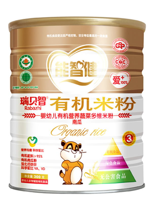 能智健300克yingye有機(jī)營養(yǎng)南瓜米粉(3段)