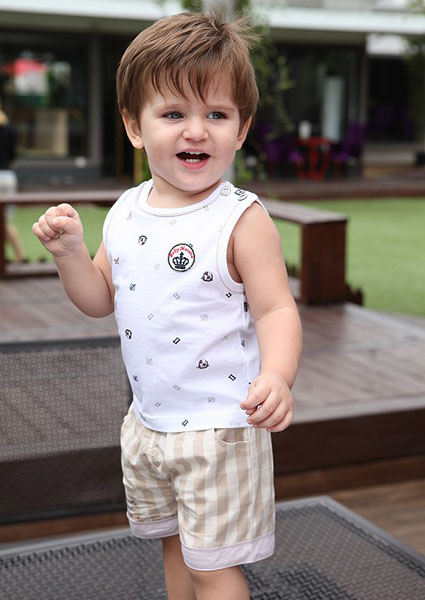 摩可拿男寶寶翻領套裝