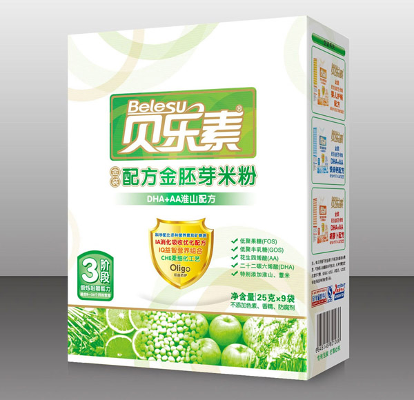 貝樂(lè)素DHA+AA淮山金胚芽米粉3段