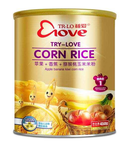 稚愛(ài)蘋(píng)果+香蕉+獼猴桃玉米米粉1段