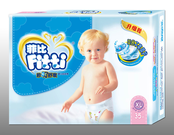 菲比秒吸舒爽yinge紙尿褲升級裝XL35片
