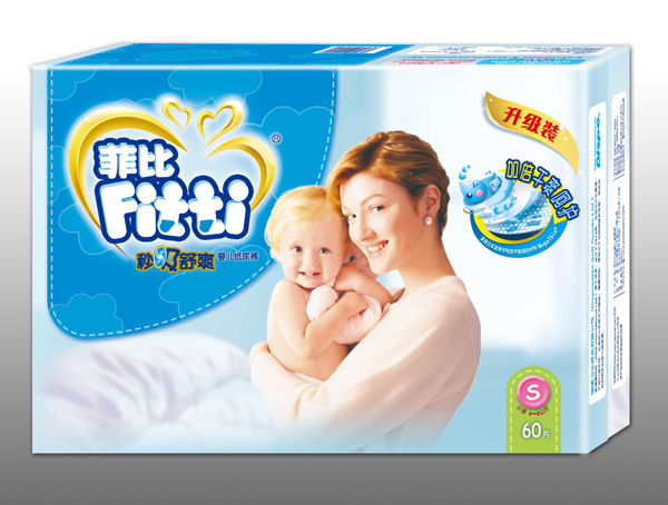 菲比秒吸舒爽yinge紙尿褲升級裝S60片