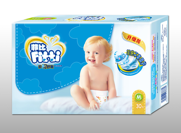 菲比秒吸舒爽yinge紙尿褲M30片