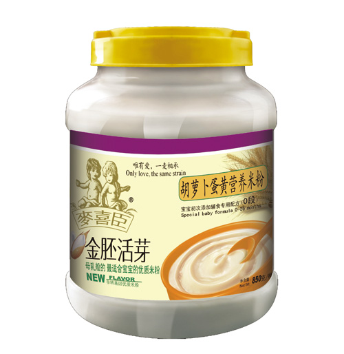 麥喜臣胡蘿卜蛋黃營養(yǎng)米粉(桶裝)