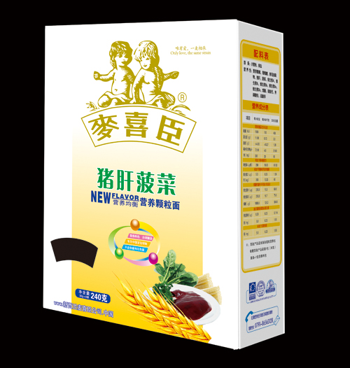 麥喜臣豬肝菠菜顆粒面條