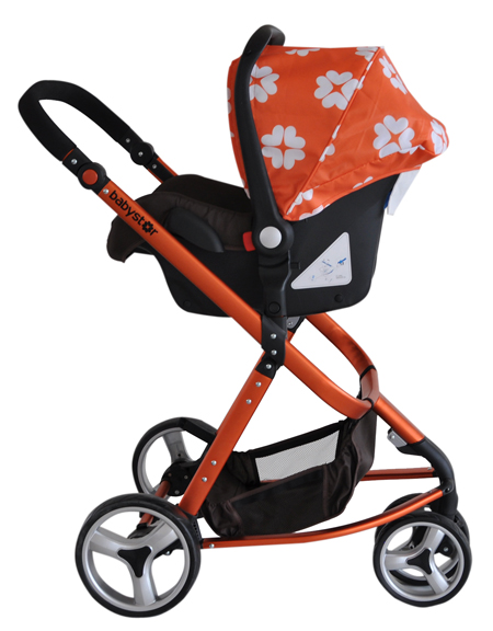 貝之星嬰兒推車(chē)T5000型粉色帶花