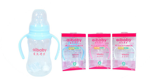 愛兒得樂180ml標(biāo)口PPSzui新材料自動奶瓶