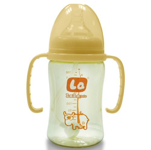 樂樂寶貝帶炳吸管yingye奶瓶
