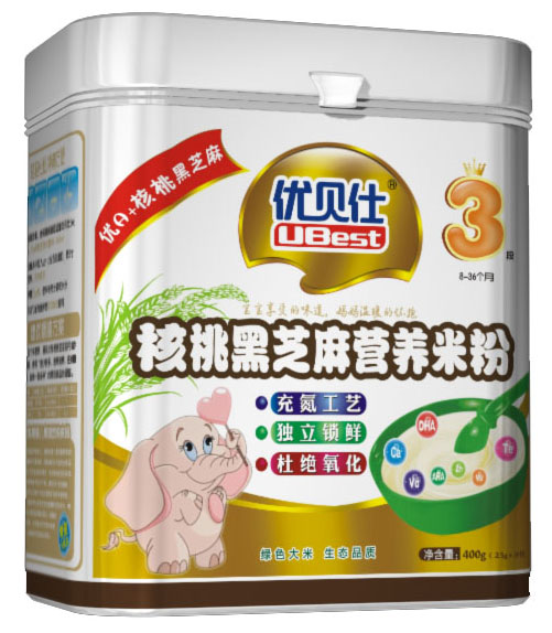 優(yōu)貝仕核桃黑芝麻營(yíng)養(yǎng)米粉3段