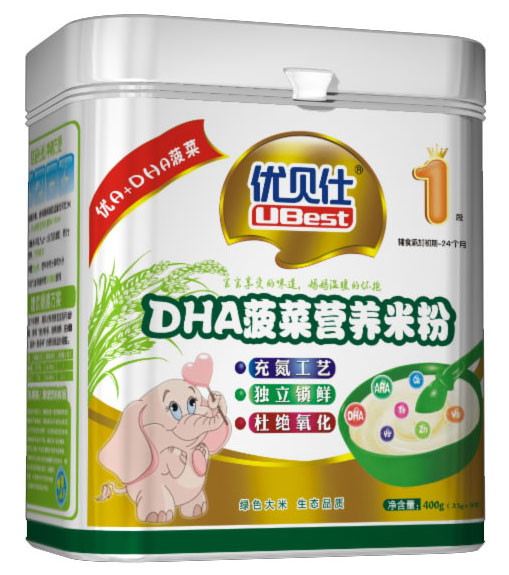 優(yōu)貝仕DHA菠菜營養(yǎng)米粉1段