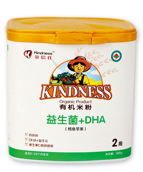 金倍氏鱈魚(yú)蘋(píng)果米粉-桶裝2段