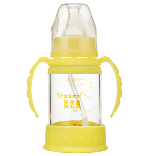 嬰之美標口雙耳自動高硼硅玻璃奶瓶120ML
