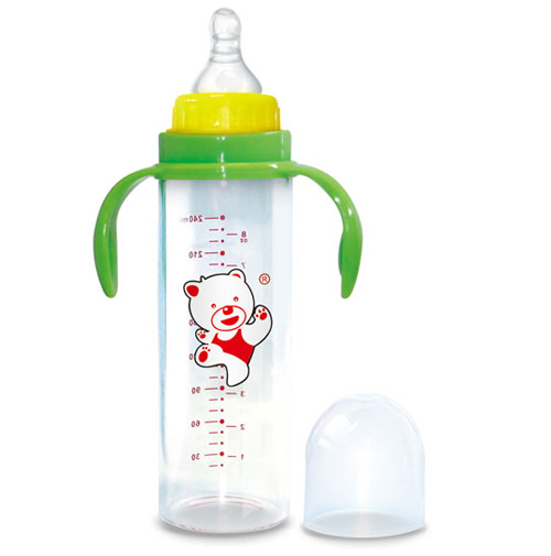 Babykin(貝沁)標(biāo)口直身高硼硅玻璃奶瓶240ML