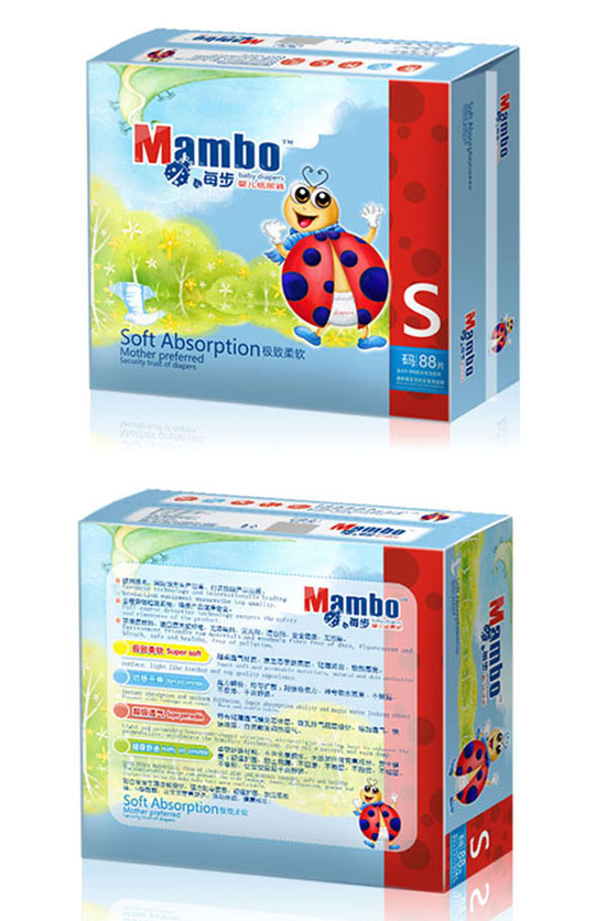 Mambo每步y(tǒng)inge紙尿褲S碼88片大包裝
