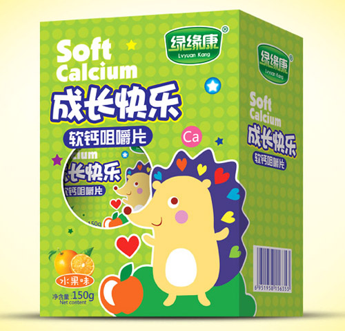 綠緣康成長(zhǎng)快樂軟鈣咀嚼片