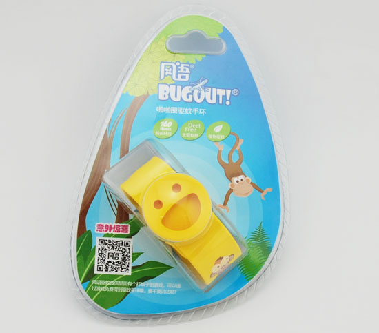 笑臉啪啪圈驅(qū)蚊手環(huán)黃色