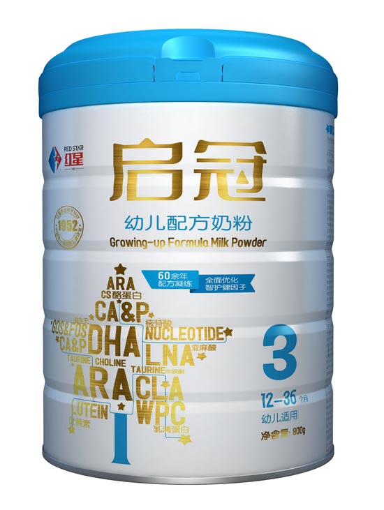 紅星啟冠幼兒配方奶粉3段