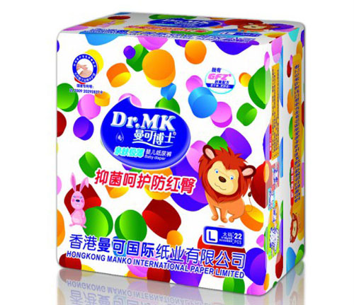 曼可博士親膚極薄yinge紙尿褲L碼