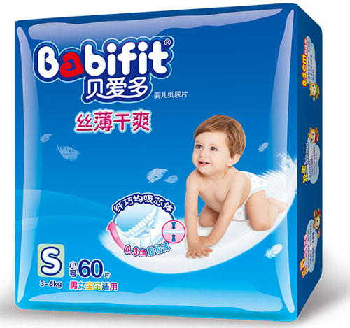 貝愛多絲薄干爽紙尿片S碼60片大包裝