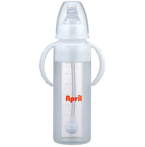 愛(ài)普麗標(biāo)口液態(tài)硅膠奶瓶240ml白色