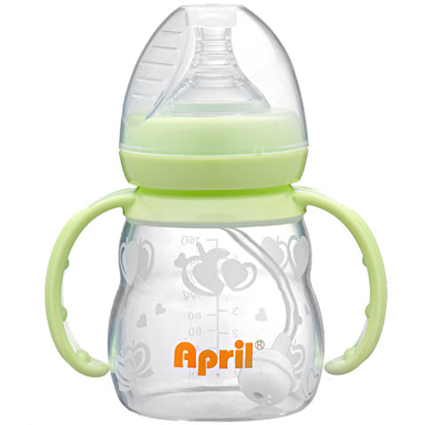 愛普麗硅膠奶瓶160ml綠色