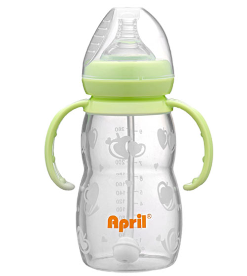 愛普麗硅膠奶瓶260ml綠色