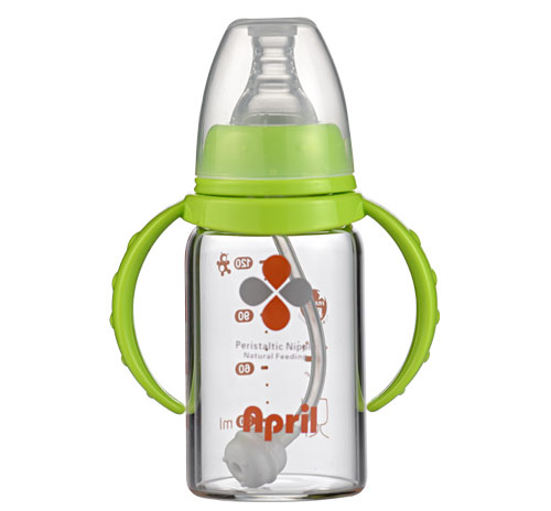 愛(ài)普麗鉑金標(biāo)口玻璃奶瓶120ml綠色