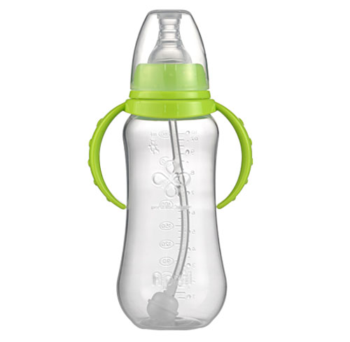 愛(ài)普麗標(biāo)口弧形PP奶瓶280ml綠色