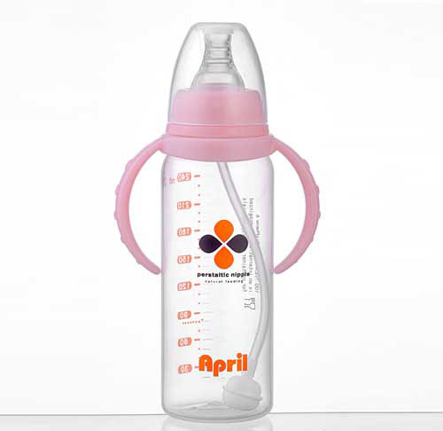 愛(ài)普麗標(biāo)口直身奶瓶240ml粉色