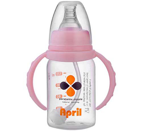 愛(ài)普麗標(biāo)口直身奶瓶120ml粉色