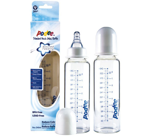 PODEE標口晶鉆玻璃奶瓶(單只裝)M孔