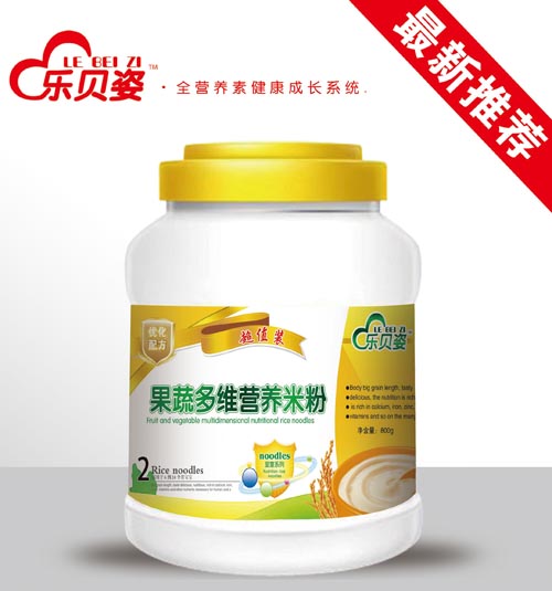 樂貝姿果蔬多維營(yíng)養(yǎng)米粉2段桶裝800克