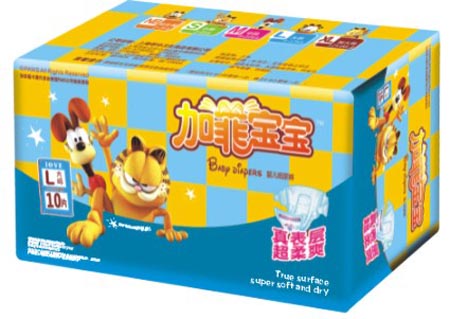加菲寶寶超柔爽超薄yinge紙尿褲L碼10片