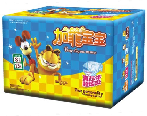 加菲寶寶超炫吸絲薄yinge紙尿褲S碼15片