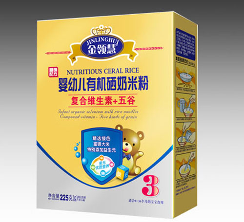 金領(lǐng)慧復(fù)合維生素+五谷yingye有機(jī)硒米粉3段盒裝