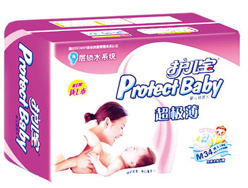 護(hù)兒寶超級(jí)薄yinge紙尿片M碼34片
