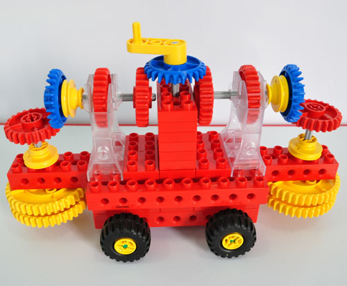 樂高四輪車積木玩具