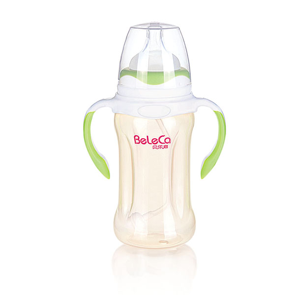 貝樂(lè)嘉淺綠色雙柄全自動(dòng)yingePP奶瓶