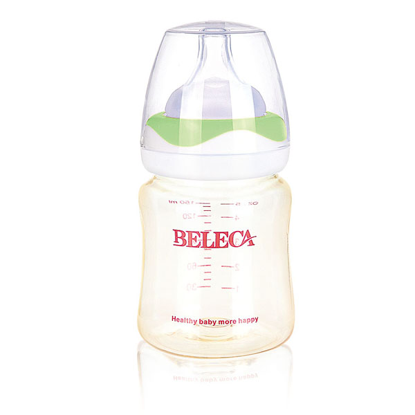 貝樂嘉綠色無(wú)柄嬰兒奶瓶